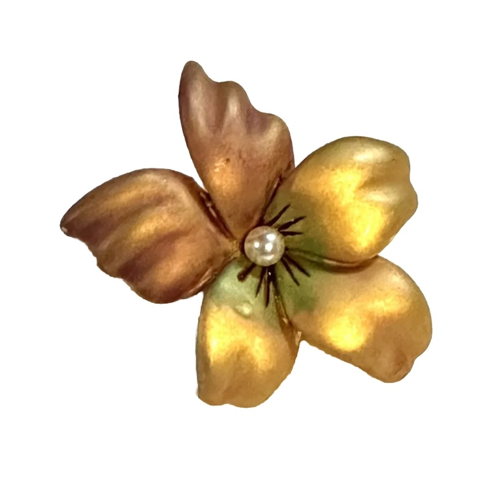 Joan River Plumeria Flower Pin - Picture 2 of 3
